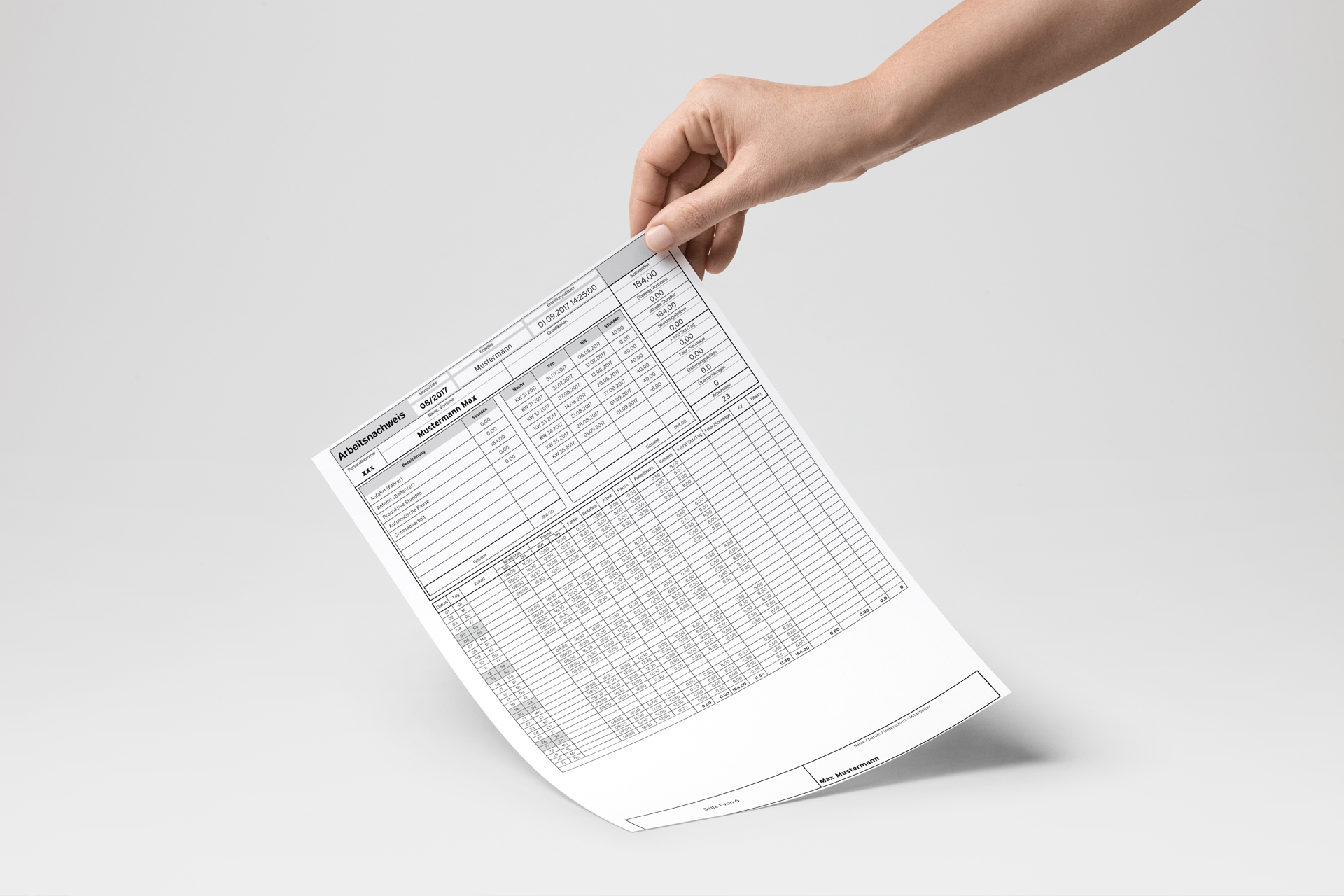 Detaillierter Leistungsnachweis für eine transparente und nachvollziehbare Abrechnung.